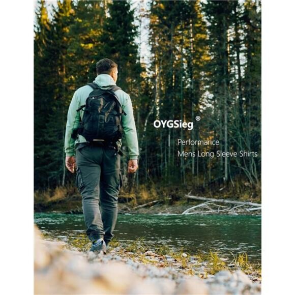 Men's Athletic Hoodies Long Sleeve Fishing Shirts for Men UPF 50+ SPF - Picture 5 of 8